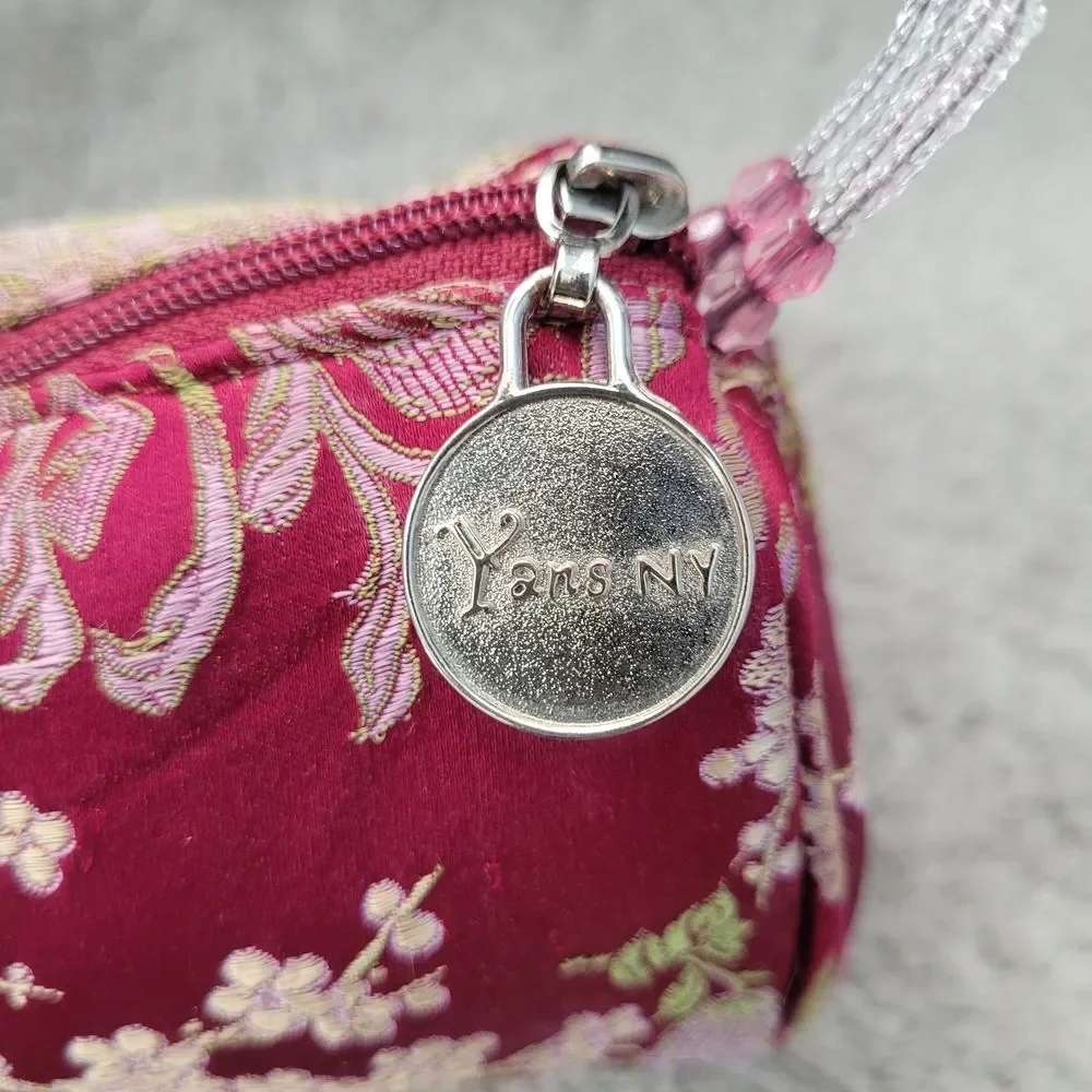 pyramid collection elegant berry brocade barrel handbag